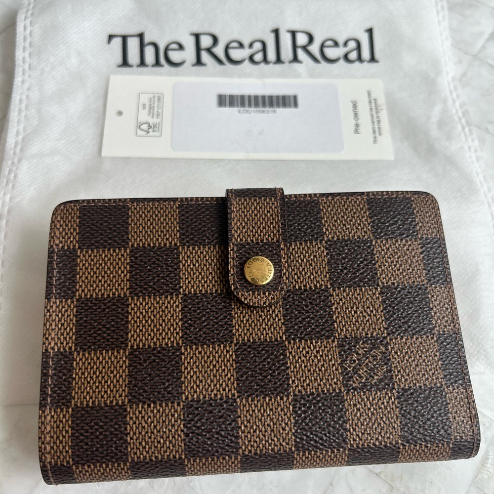 Louis Vuitton French Purse Wallet in Damier Ebene